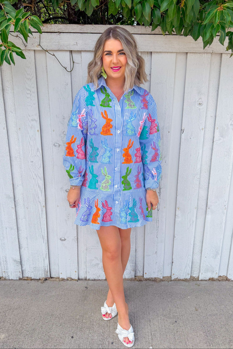 Easter Bunny Button Up Dress