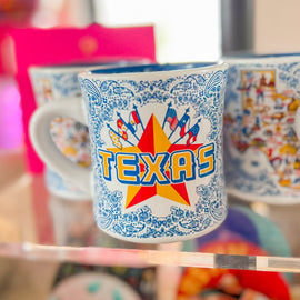 Texas Mug - Blue/White