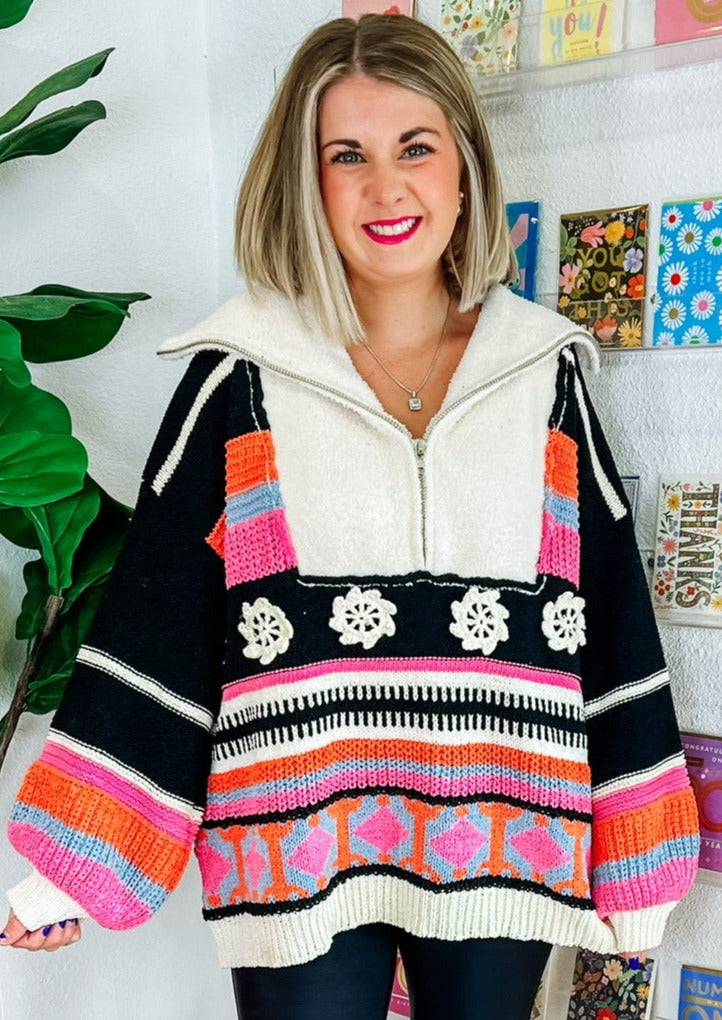 Sunrise Sunset Sweater - Pink/Blue – Shop Southern Roots TX