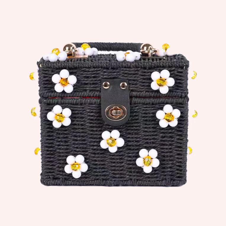 The Daisy Classic Bag Black White Shop Southern Roots TX