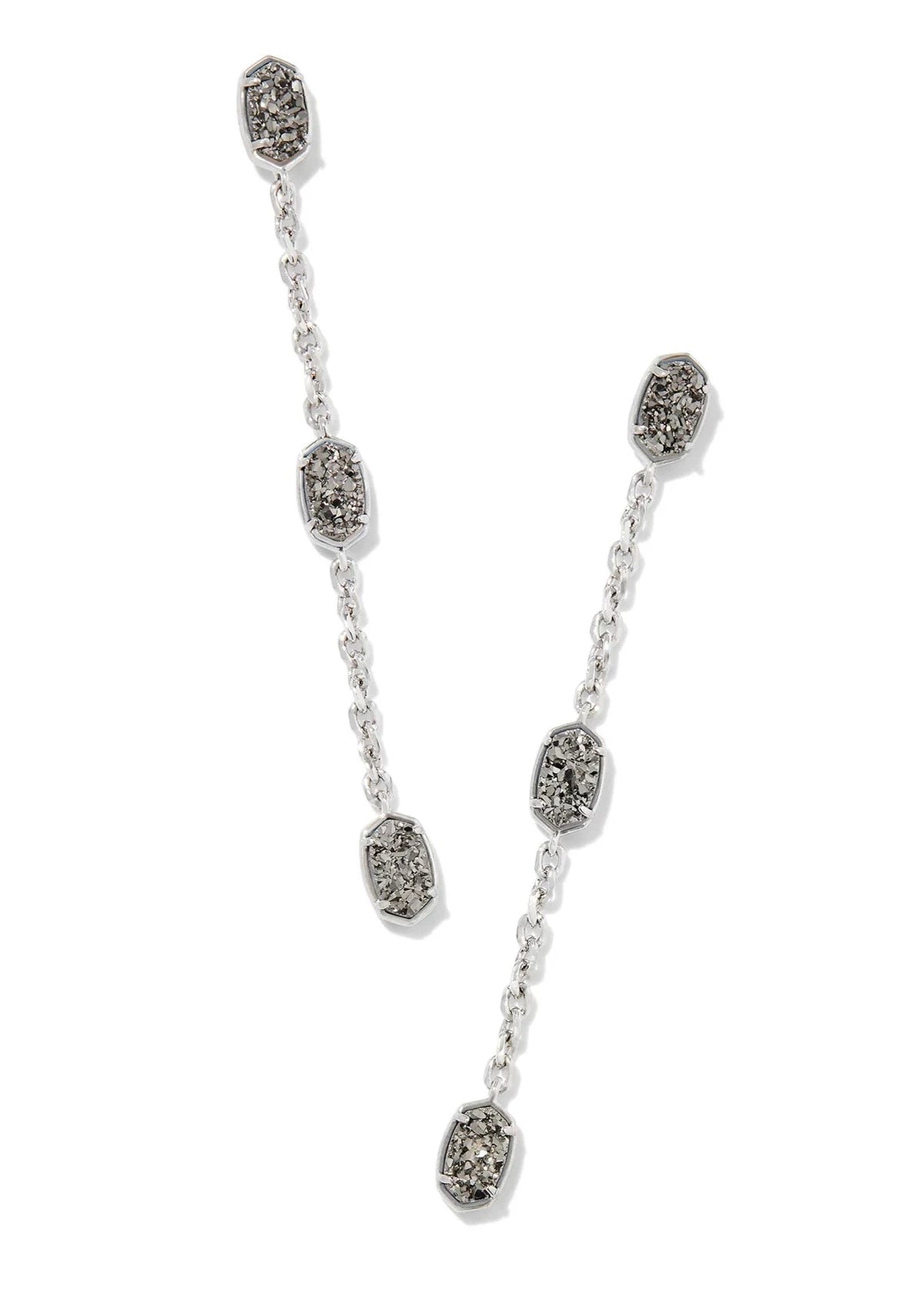 Platinum 2025 drusy earrings