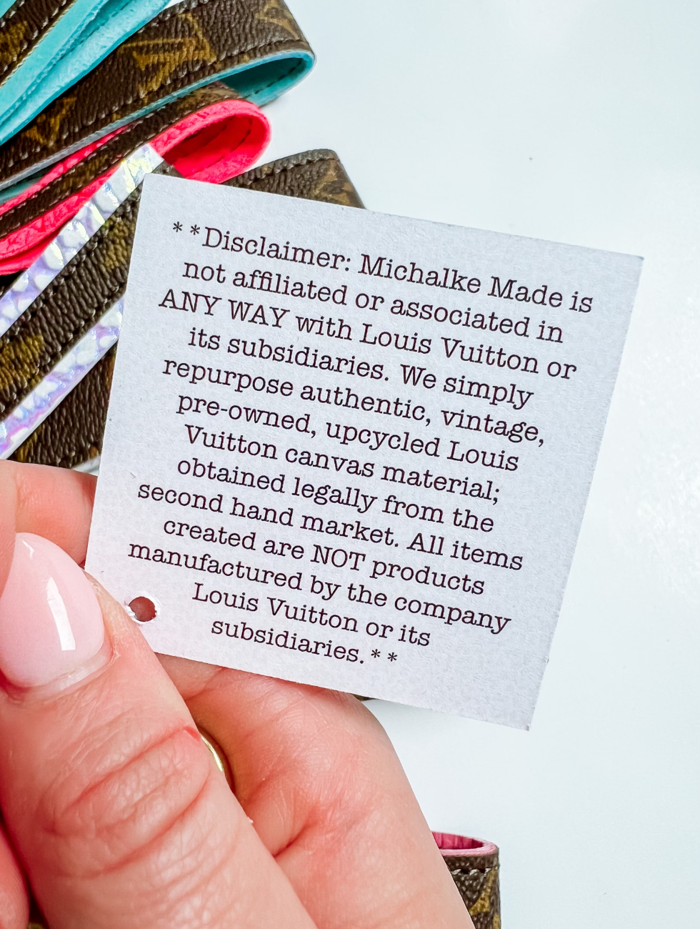 Louis Vuitton Upcycled /Repurposed Mini Keychain Key Holder