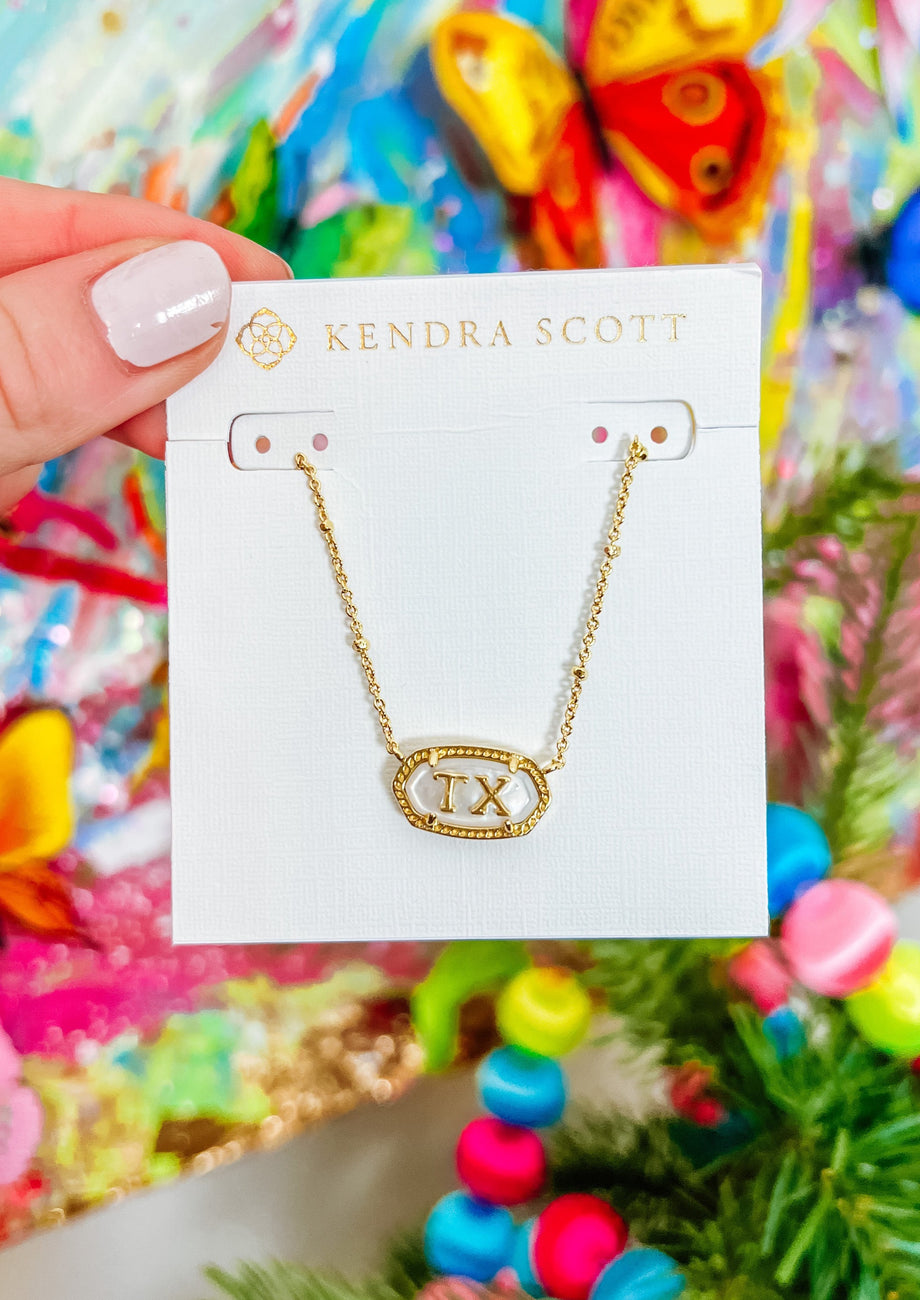 Elisa Gold Texas Necklace in Ivory Mother-of-Pearl | Kendra Scott